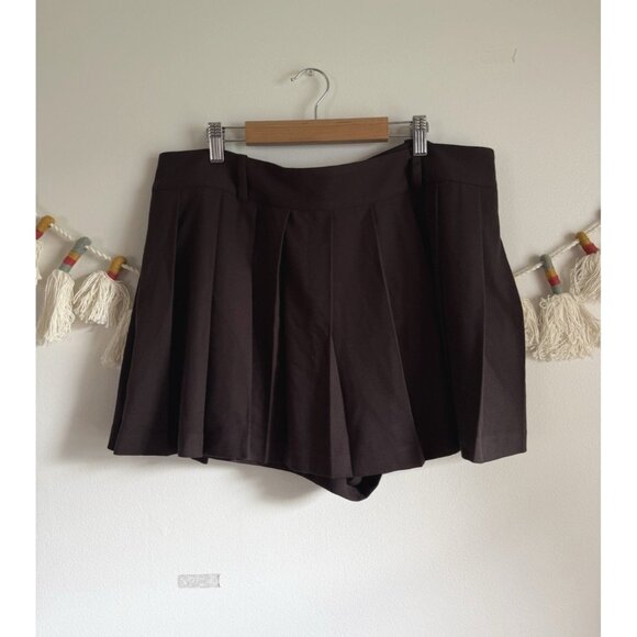 Gap Pleated Flowy Skort In Terra Brown Coquette Dainty Grunge Basics L - Picture 1 of 9